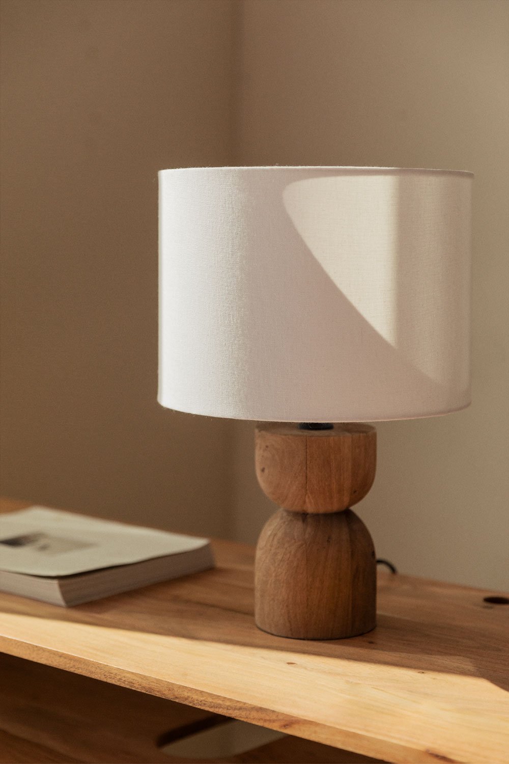 Diniz mango wood table lamp, gallery image 1