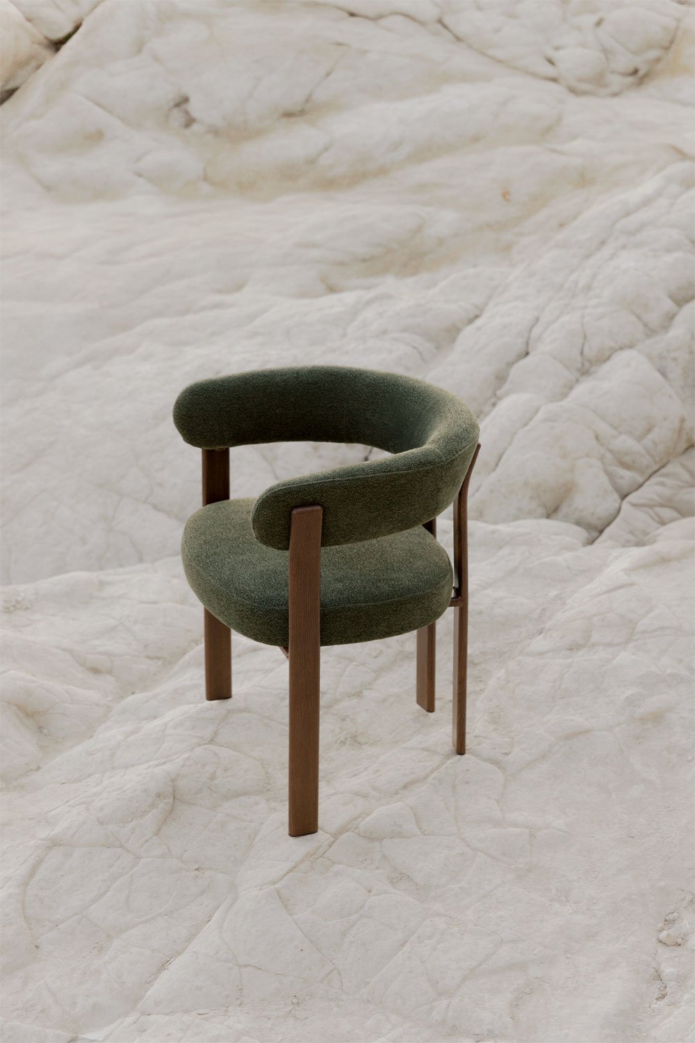 Pack of 2 upholstered dining chairs with armrests and iron frame Jolie, gallery image 4