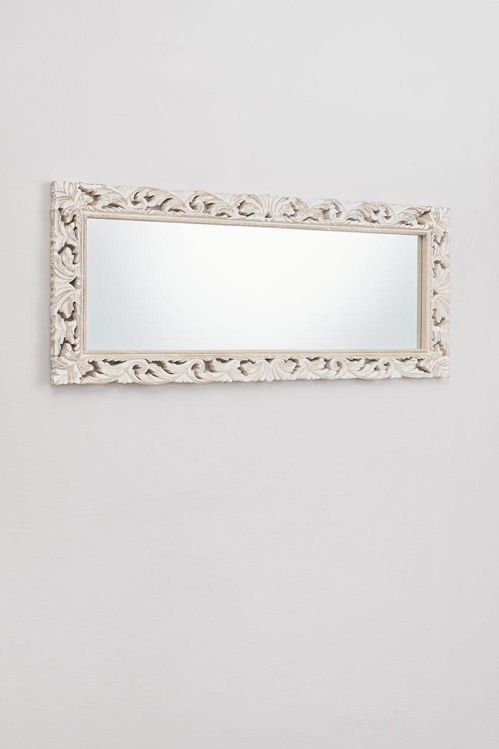 Rectangular wall mirror in Arnas mango wood, gallery image 2