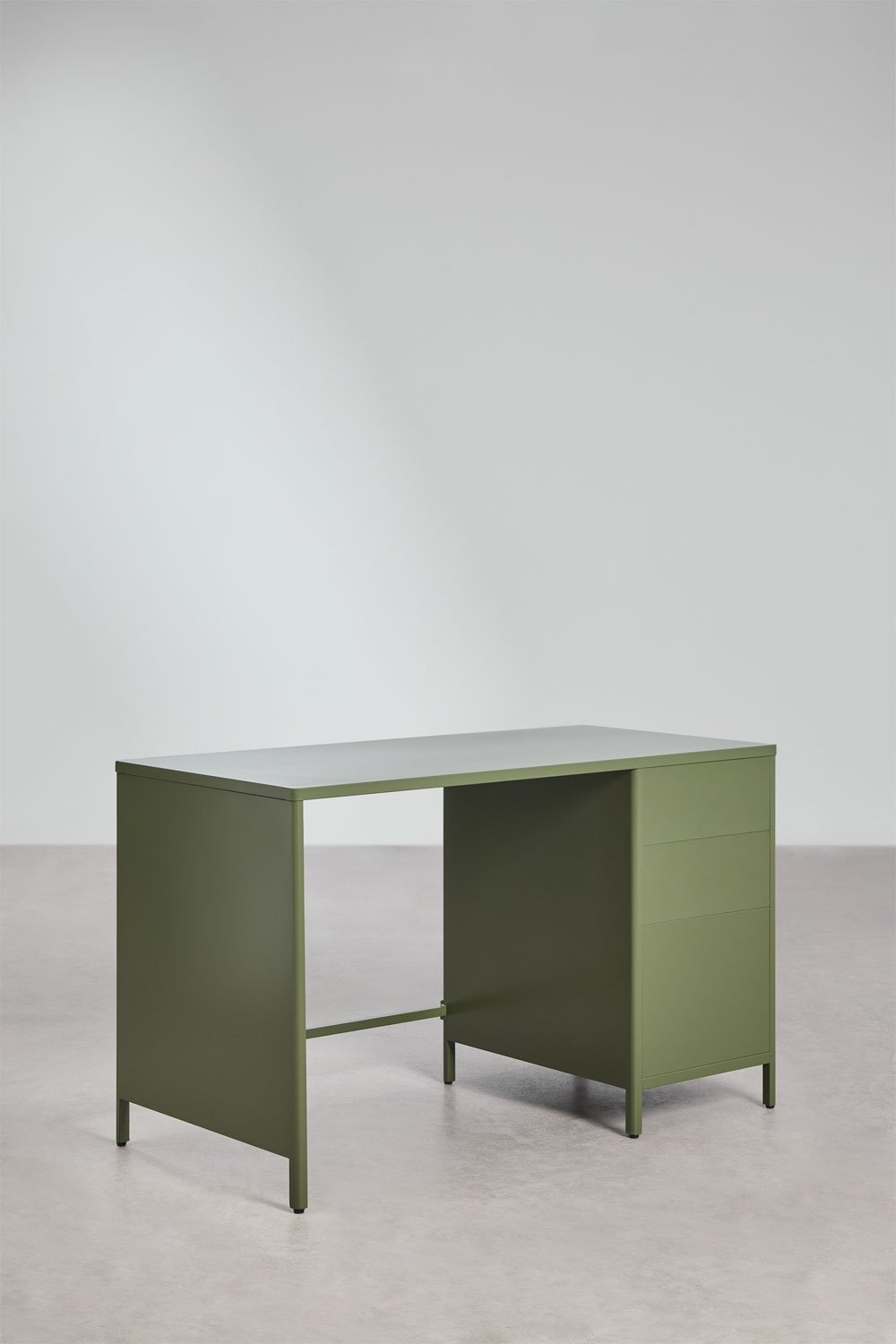 Michigan 120x60 cm steel desk with drawers, gallery image 3