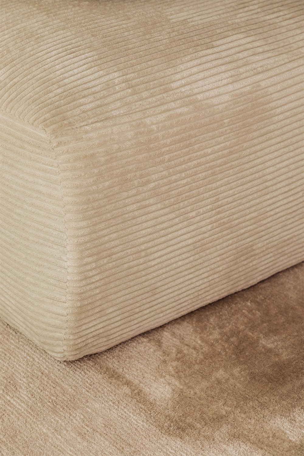 Vacuum-packed corduroy chaise longue armchair Temple, gallery image 3