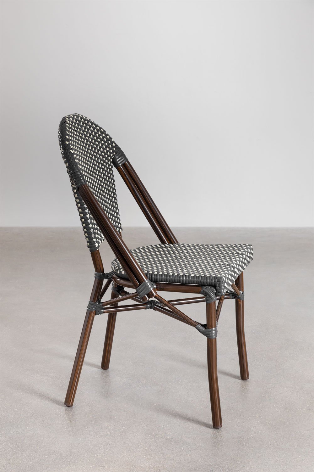 Brielle Bistro Stackable Aluminum Dining Chair, gallery image 3