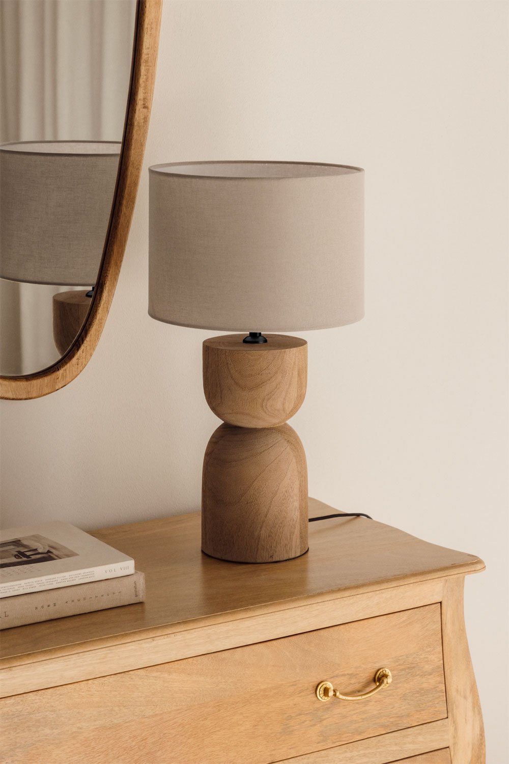 Diniz mango wood table lamp, gallery image 1