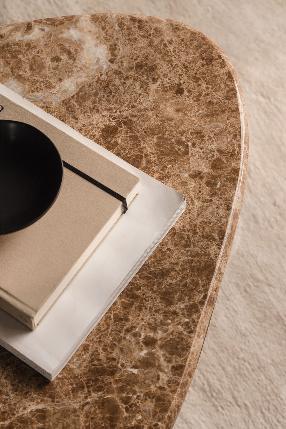 Dayana MDF and marble side table, gallery image 2