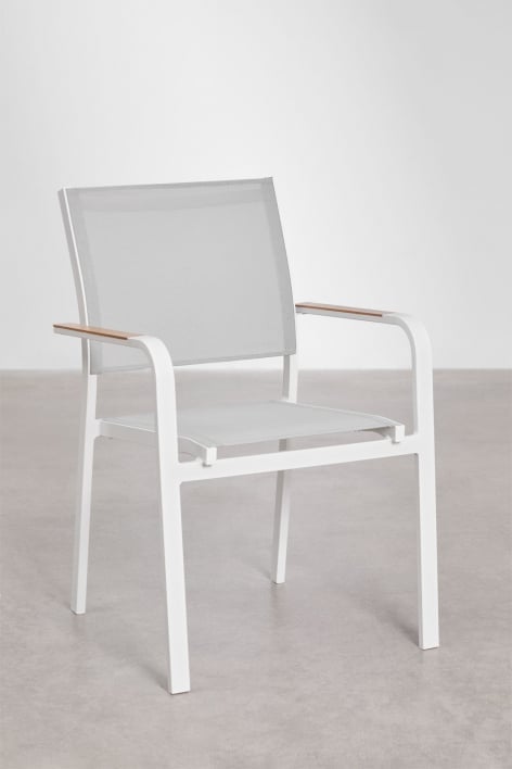 Pack of 2 Archer aluminium stackable garden chairs