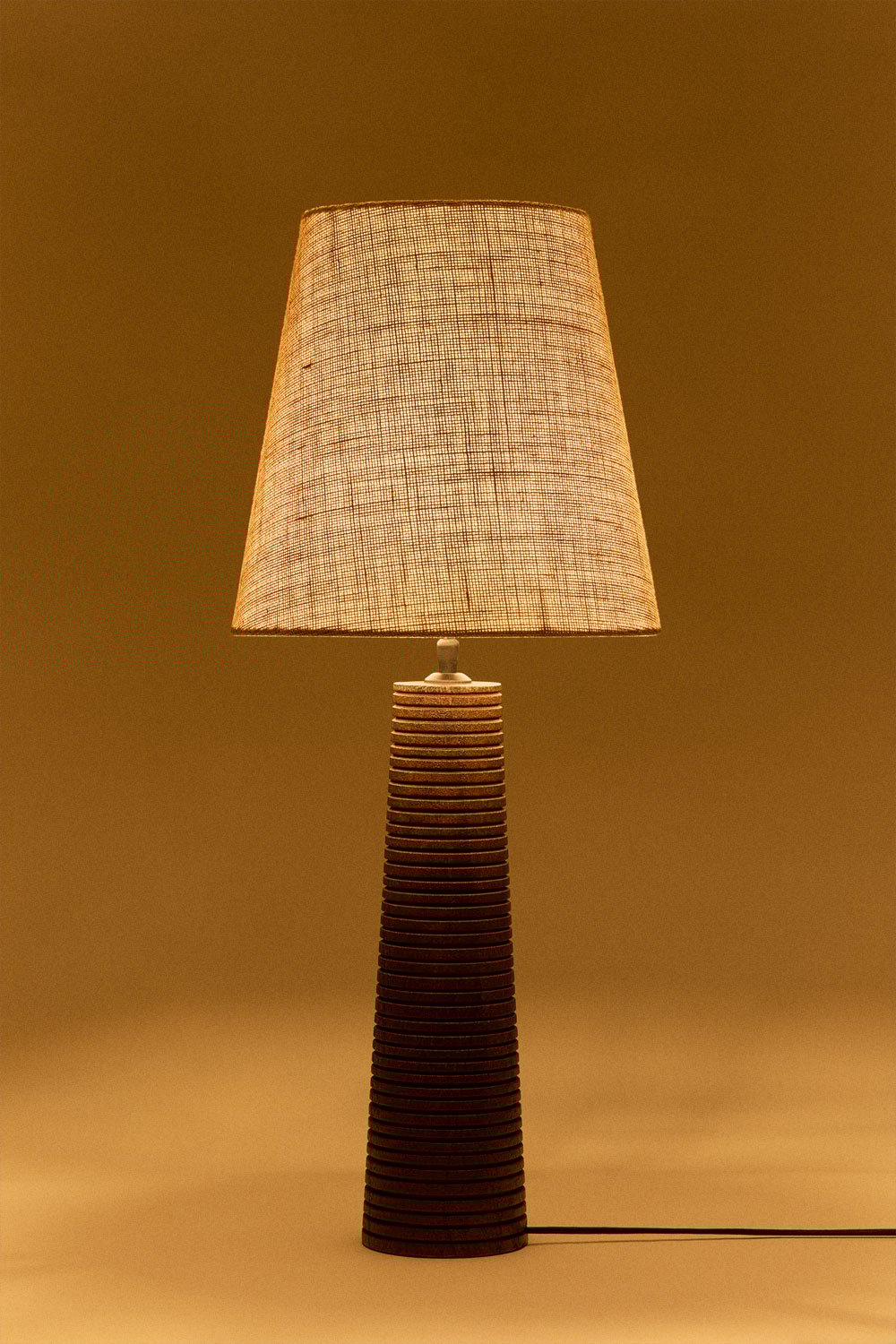 Malva mango wood table lamp, gallery image 4