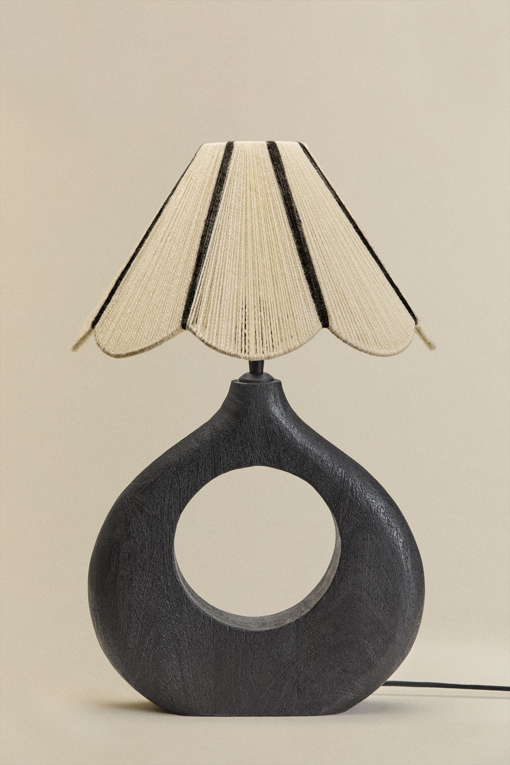 Joana mango wood table lamp, gallery image 1