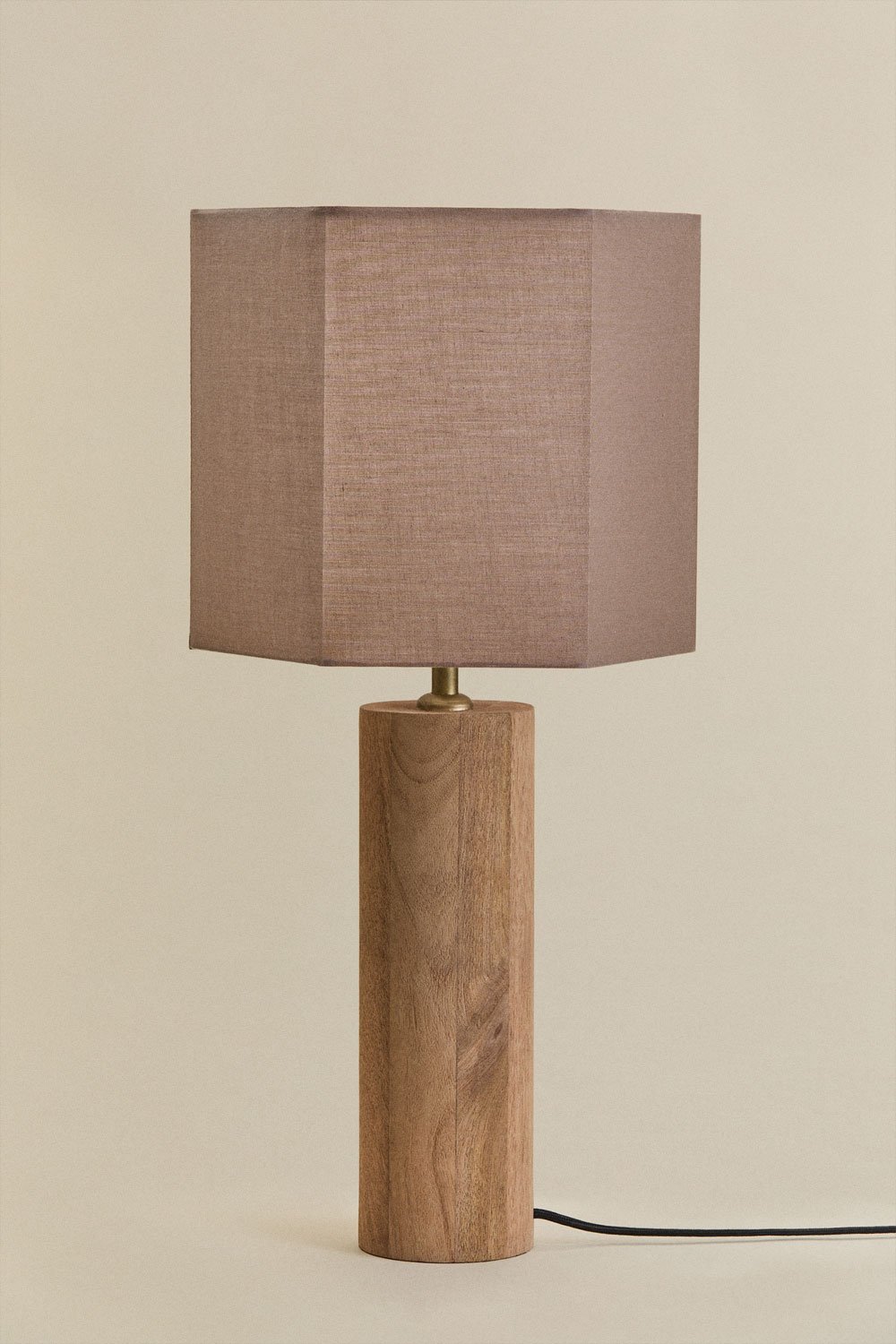 Carolina mango wood table lamp, gallery image 1