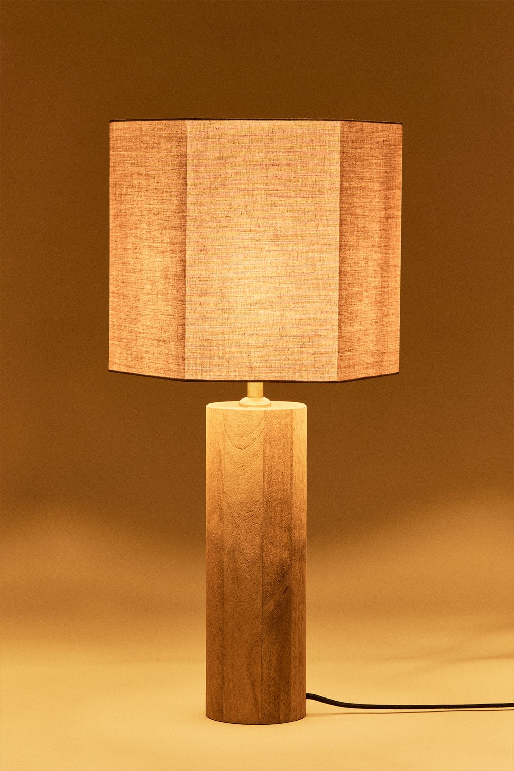 Carolina mango wood table lamp, gallery image 2
