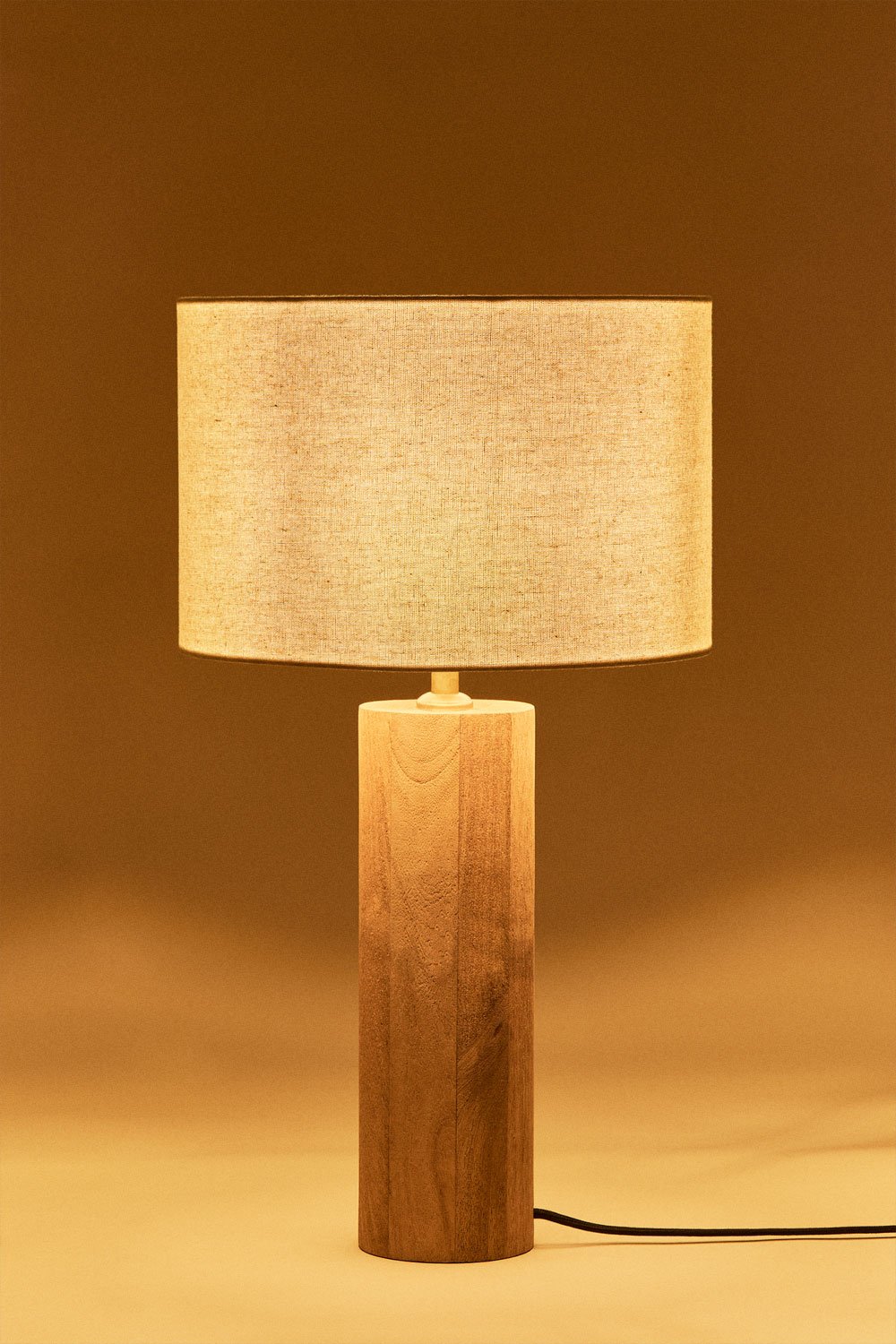 Carolina mango wood table lamp, gallery image 2