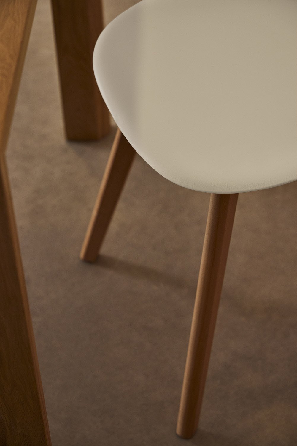 Scand Nordic dining chair set of 2 in polypropylene and beech wood, gallery image 2