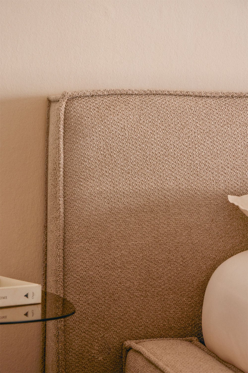 Upholstered bed with lift-up storage base Lunari, gallery image 2