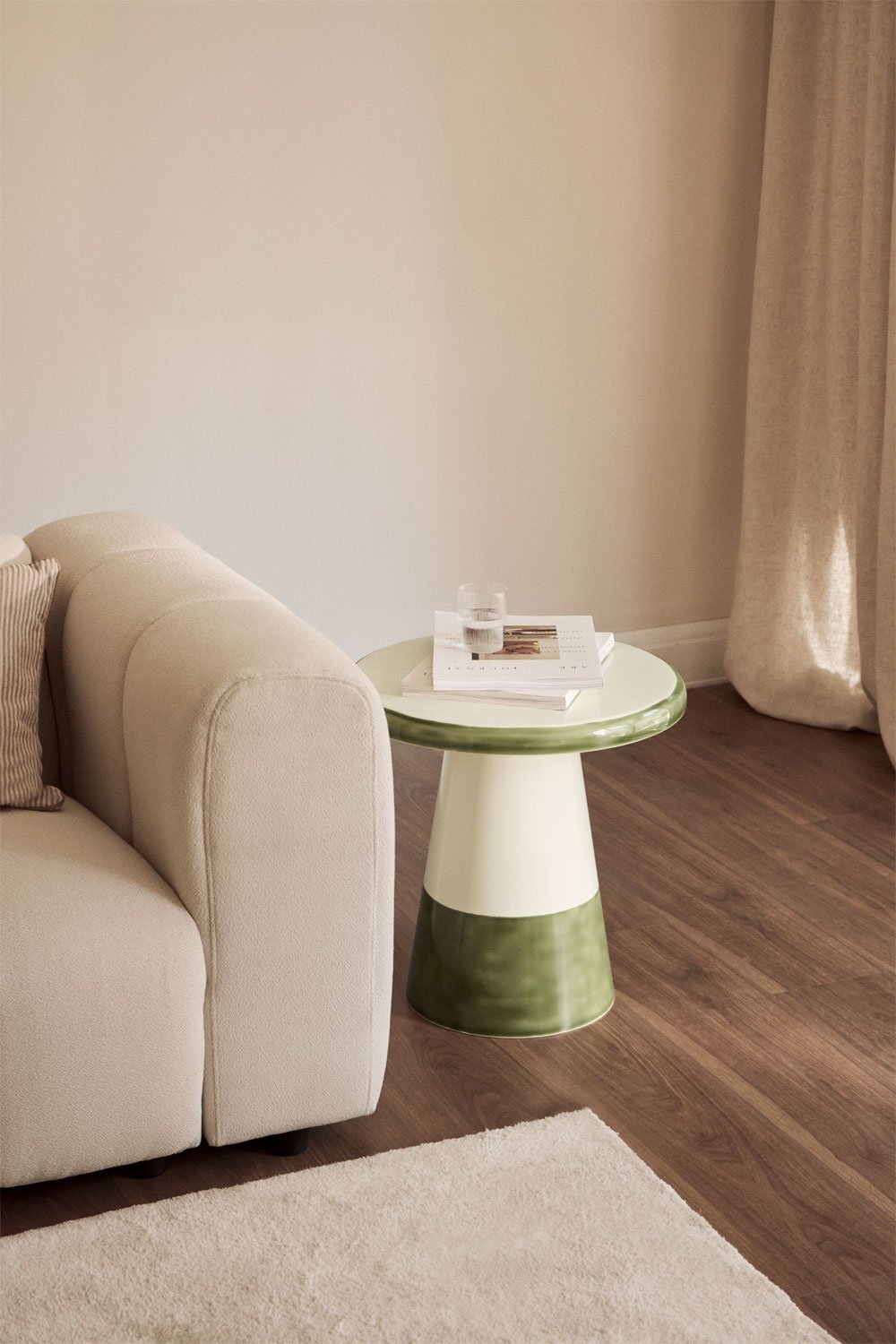 Marcela round iron side table, gallery image 1