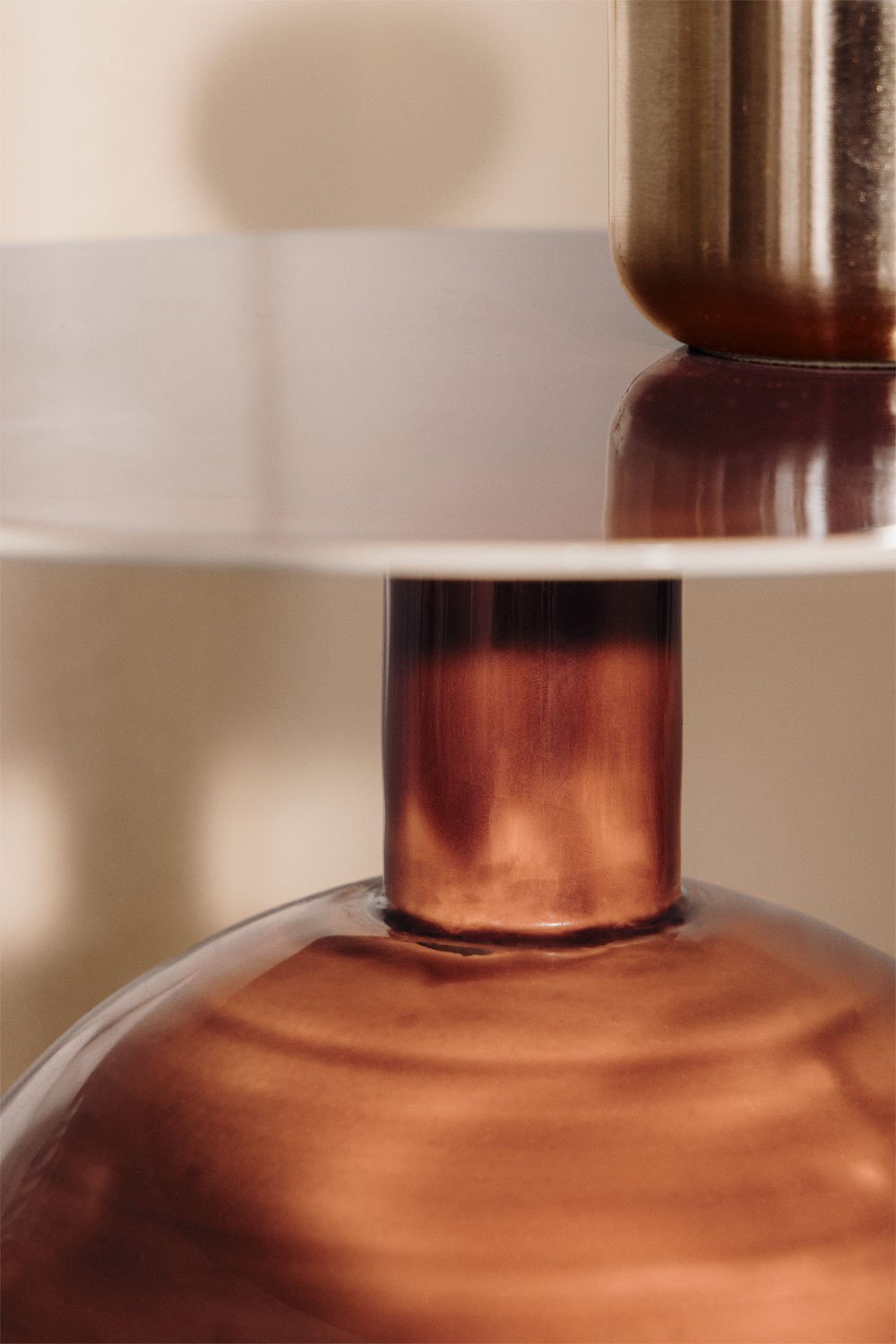 Set of 2 Truax round iron nightstands, gallery image 2