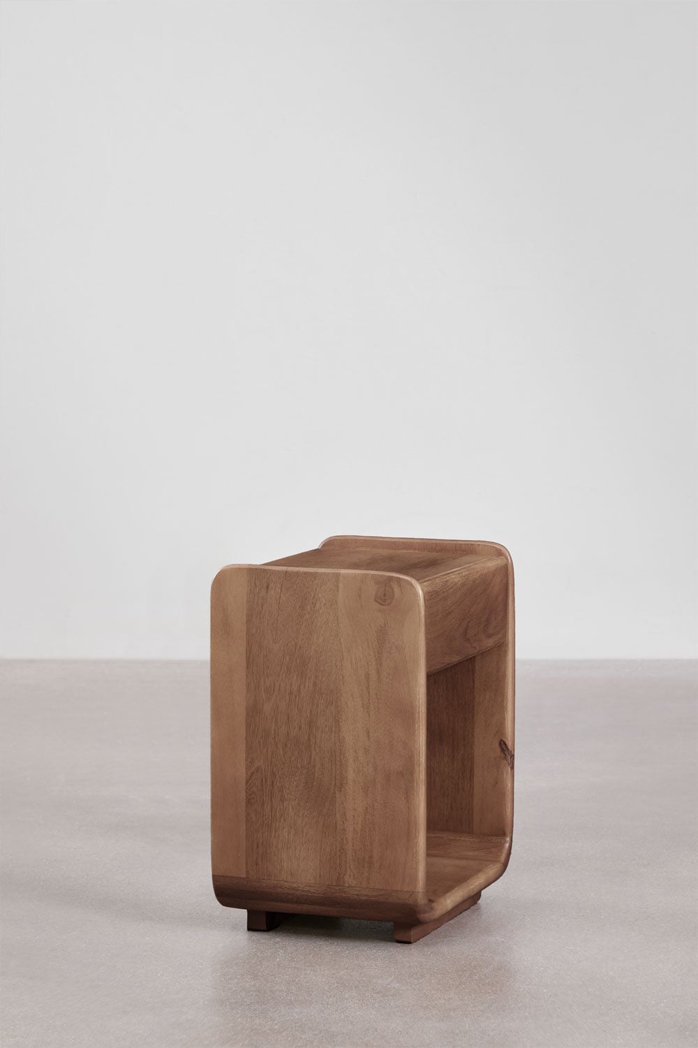 Rectangular bedside table with drawer 40x30 cm in Tinsley wood, gallery image 4