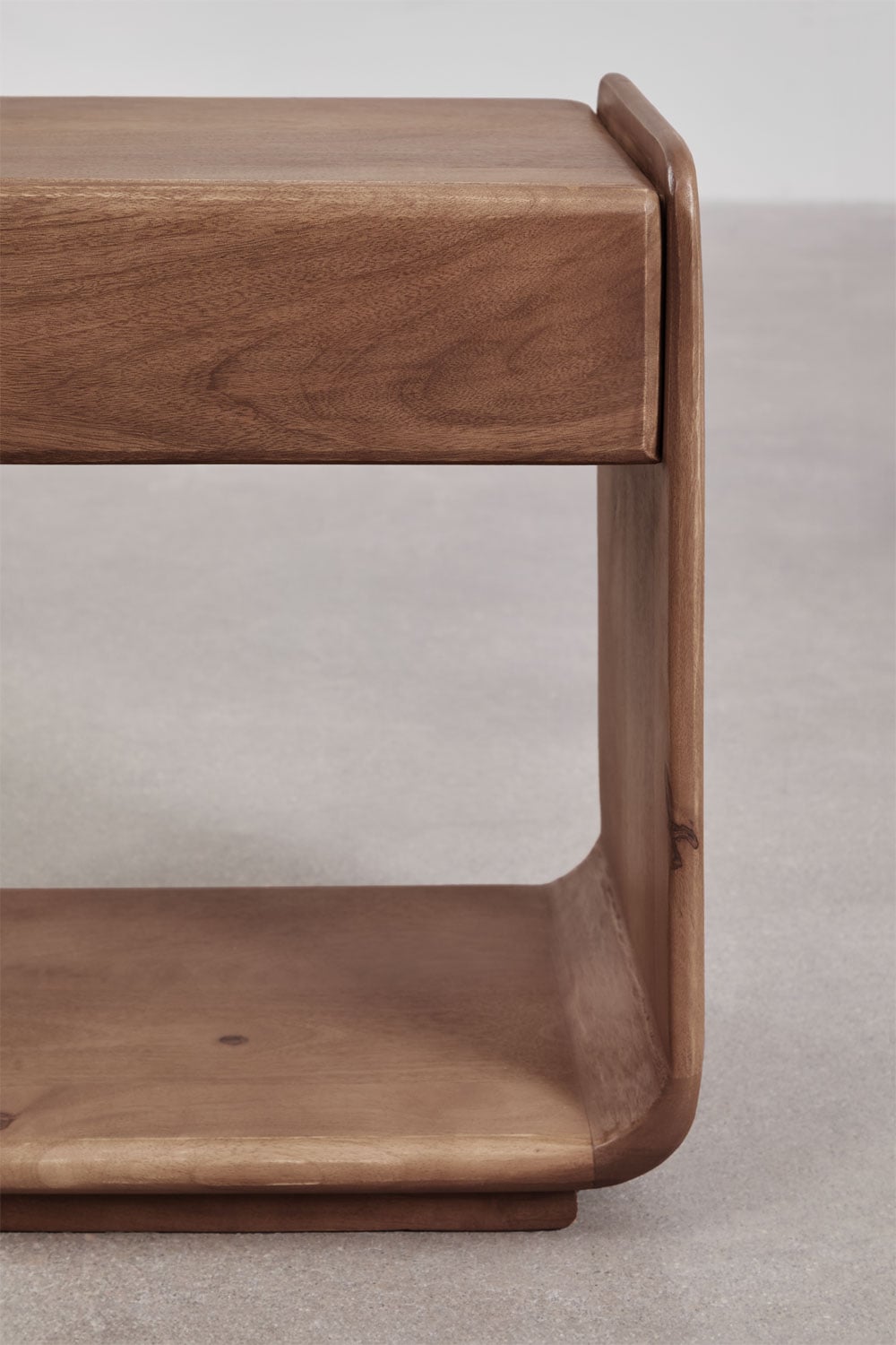 Rectangular bedside table with drawer 40x30 cm in Tinsley wood, gallery image 5