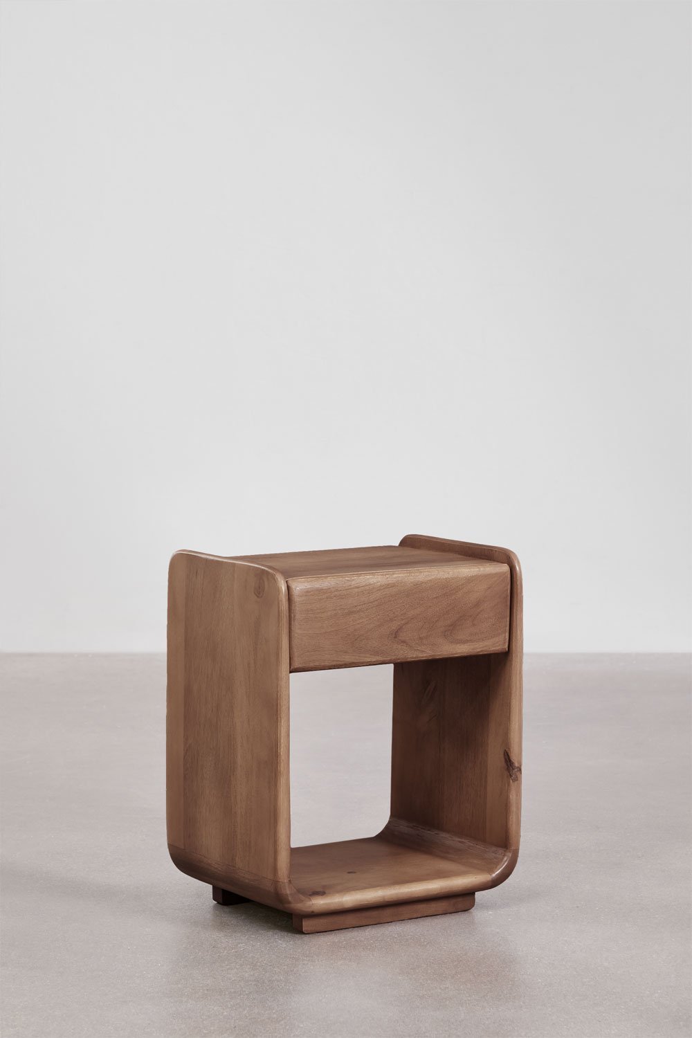 Pack of 2 rectangular bedside tables with drawers, 40x30 cm, in Tinsley wood, gallery image 1