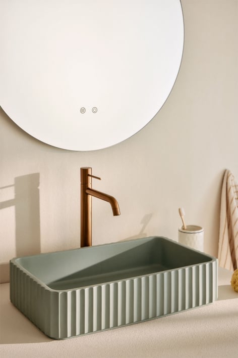 Rectangular washbasin 50x30 cm in cement Tetnu