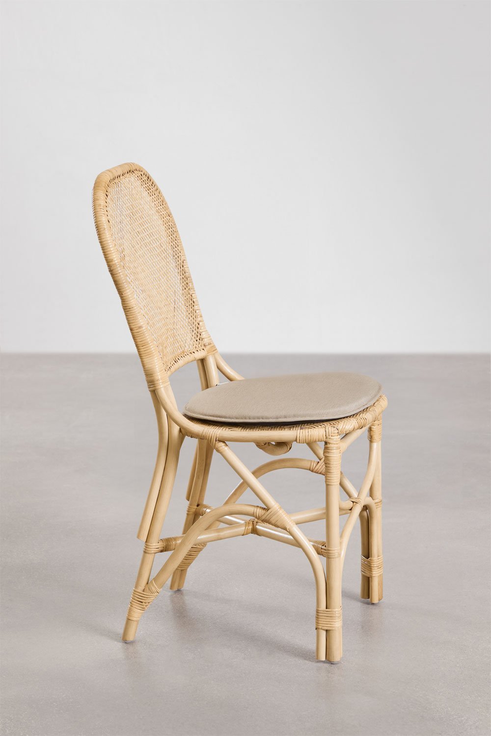 Zariel rattan dining chair, gallery image 2
