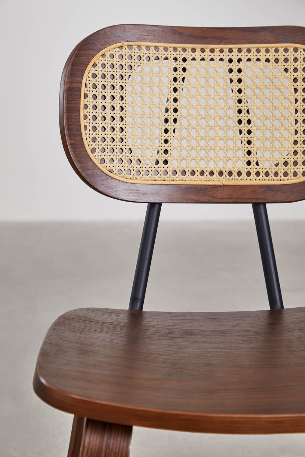 Kaylia wood and rattan dining chair, gallery image 6