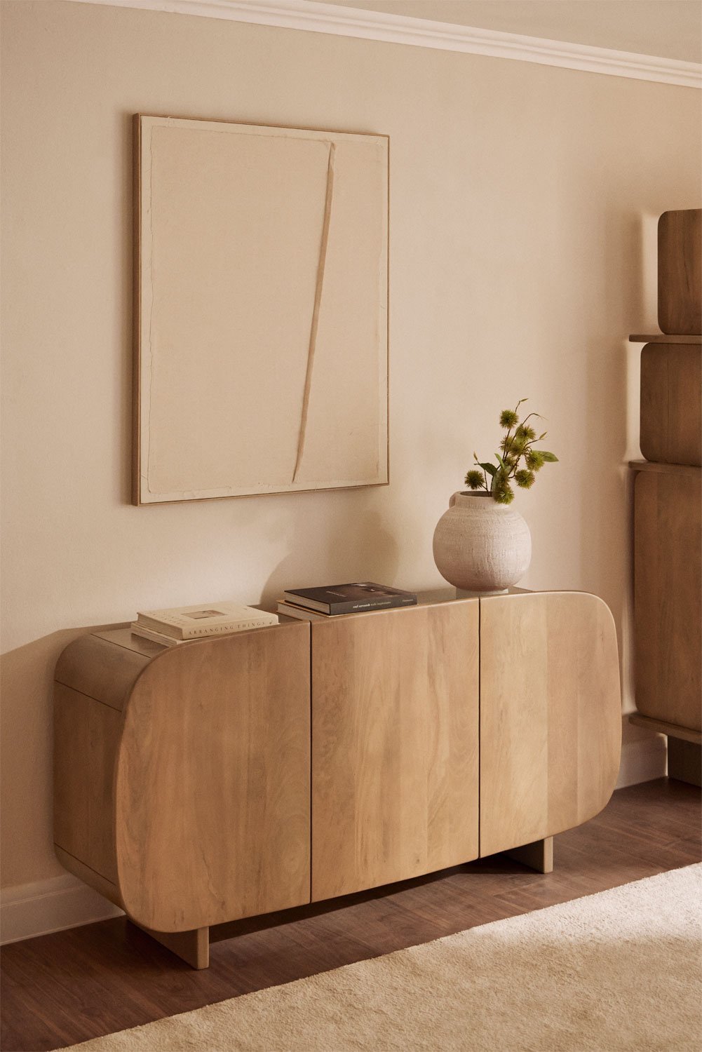 Agathe mango wood sideboard 160x40 cm, gallery image 1