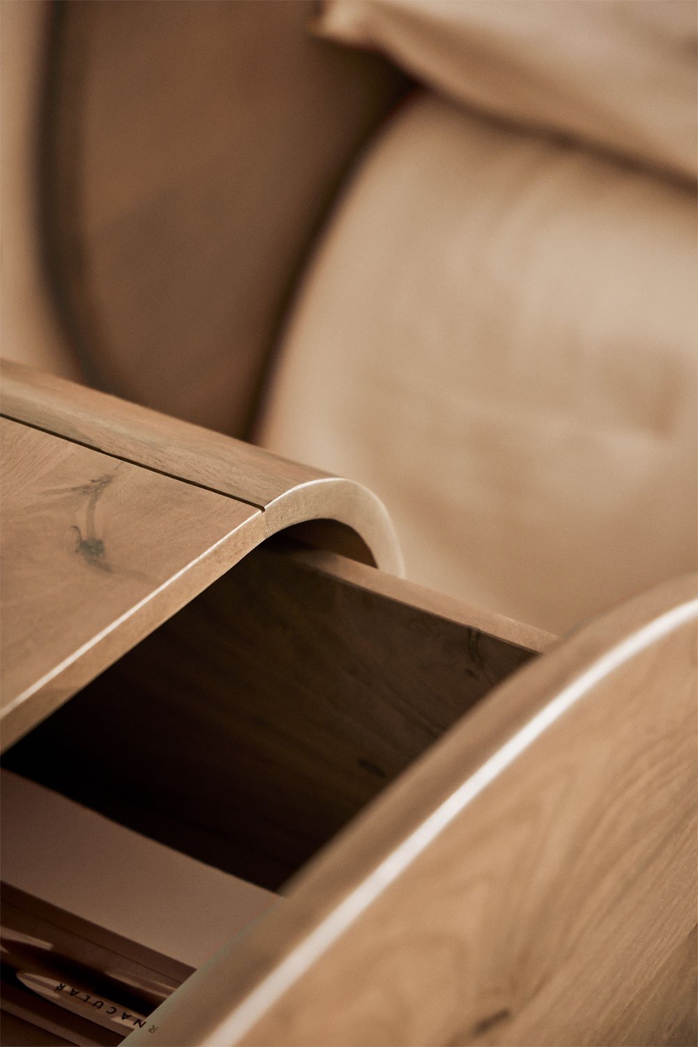 Agathe 3-drawer mango wood chest of drawers, gallery image 2