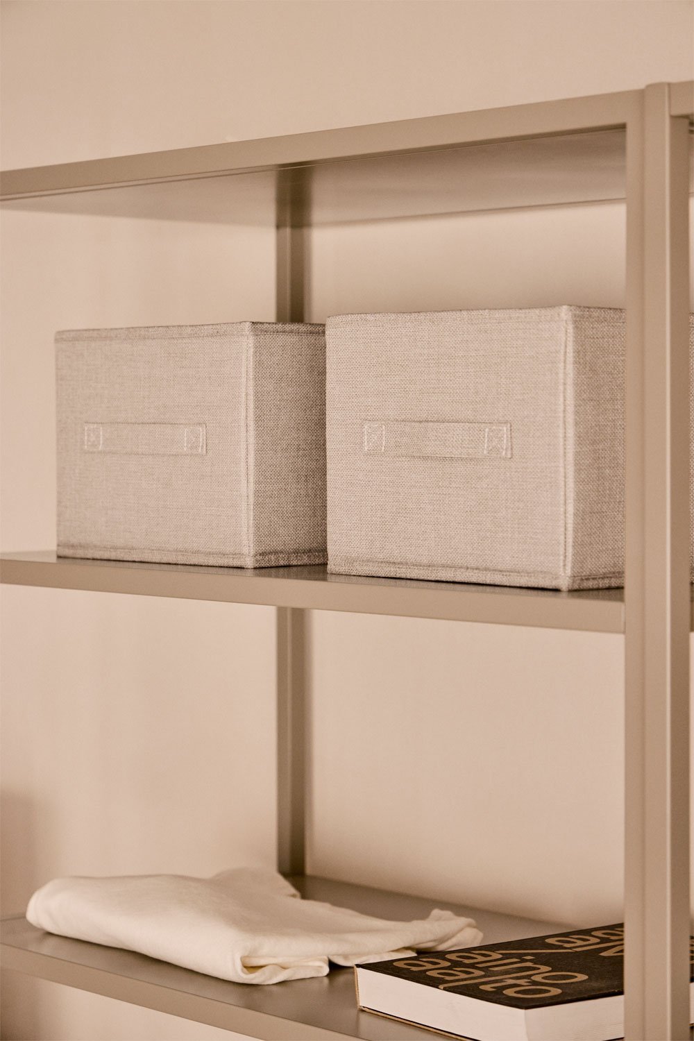 Janine 2-piece open modular wardrobe with drawers and steel shelving, gallery image 2