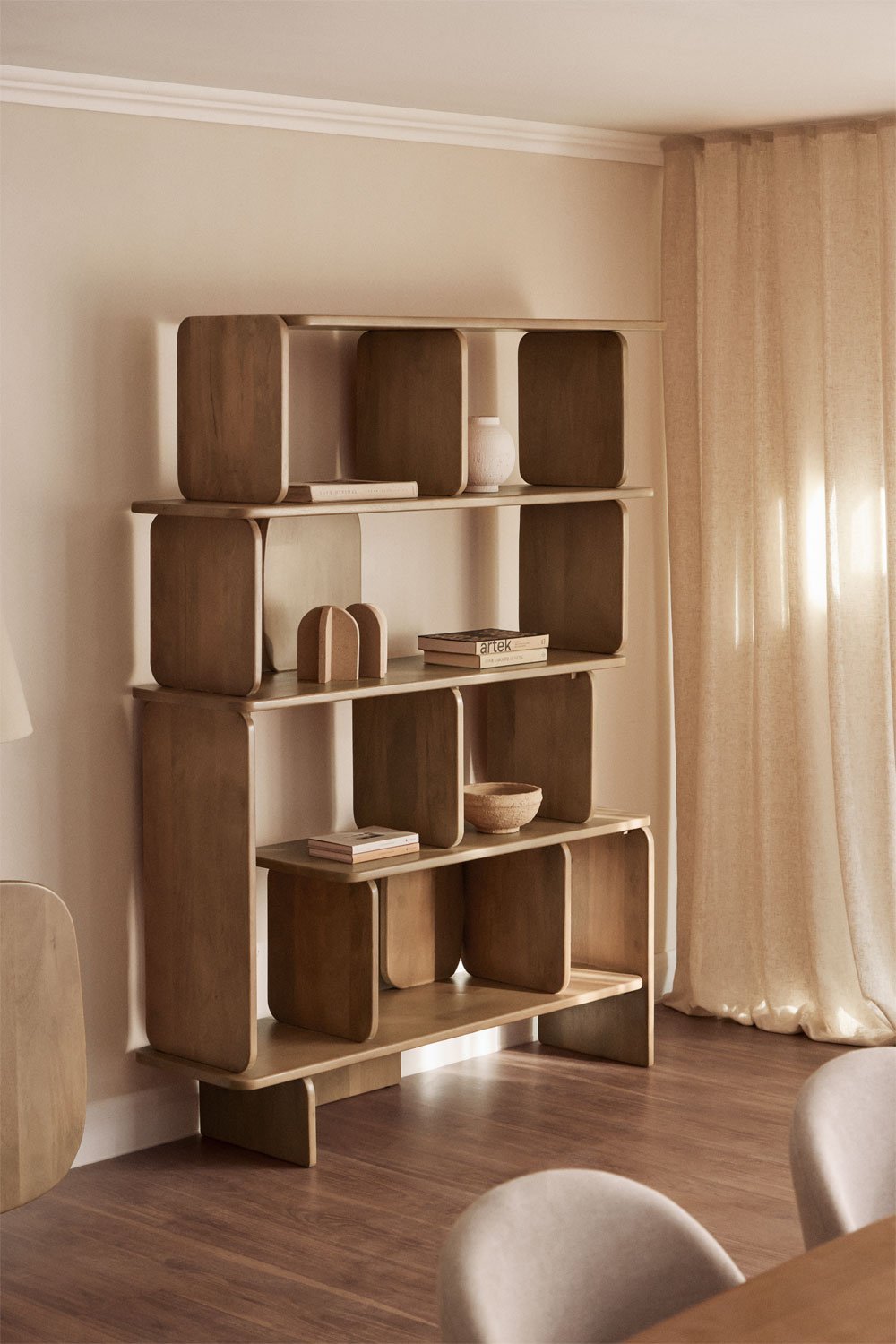 Agathe mango wood shelving unit, gallery image 1