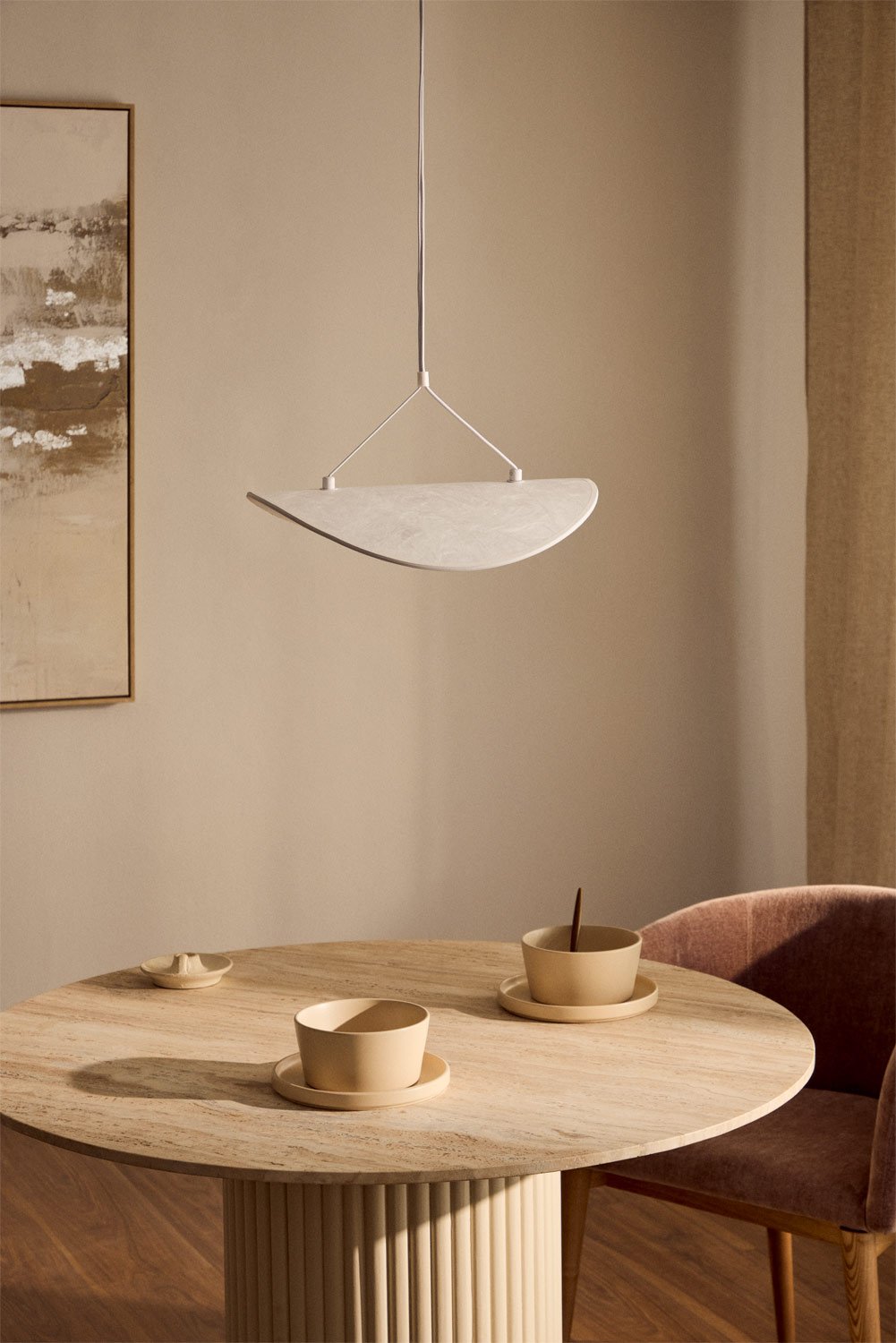 Zelvon LED fabric pendant ceiling lamp, gallery image 1