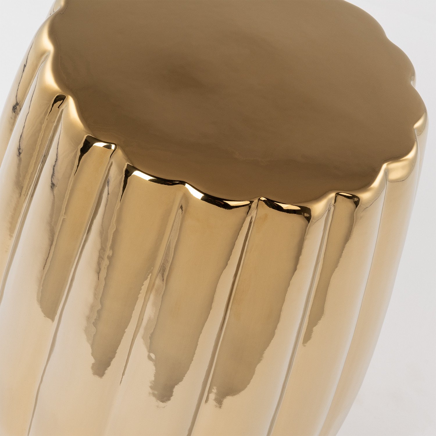 Round Ceramic Side Table Ø28 cm Tim Metallic, gallery image 3