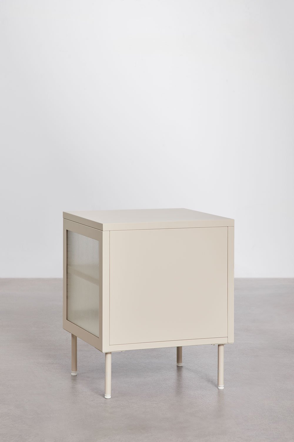Paoline side table in steel and glass, gallery image 6