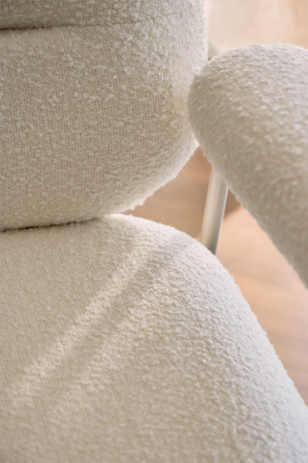 Hanko bouclé fabric armchair, gallery image 2