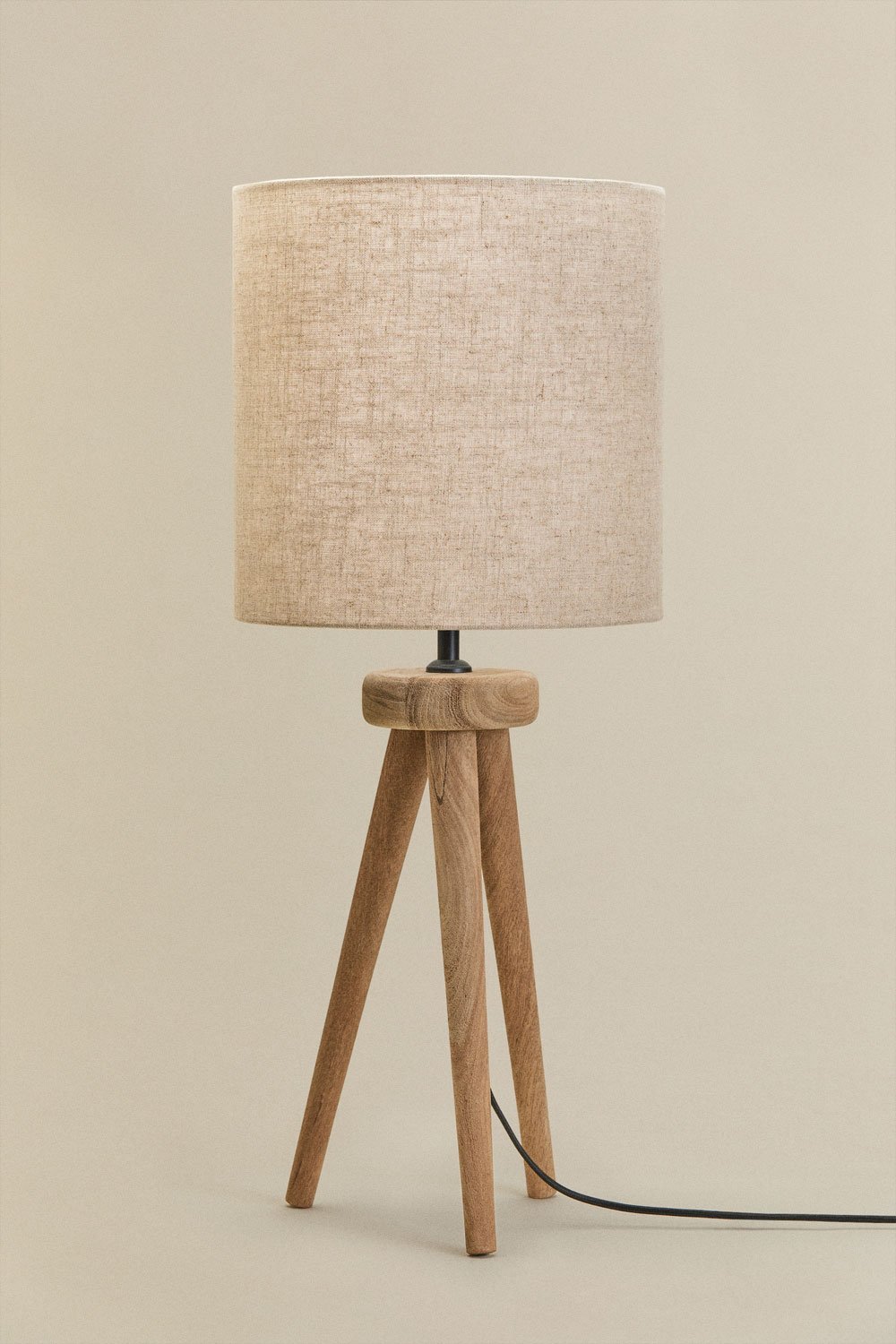 Simona mango wood table lamp, gallery image 2