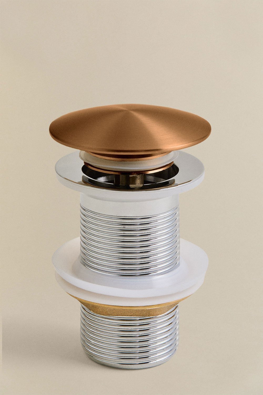 Orveta Click-Clack Stainless Steel and Brass Sink Drain Valve, gallery image 2