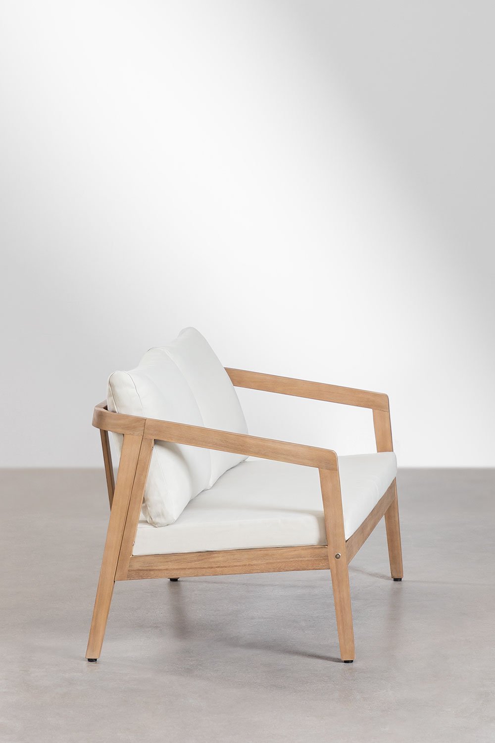 2-seater garden sofa in acacia wood Kaela, gallery image 3