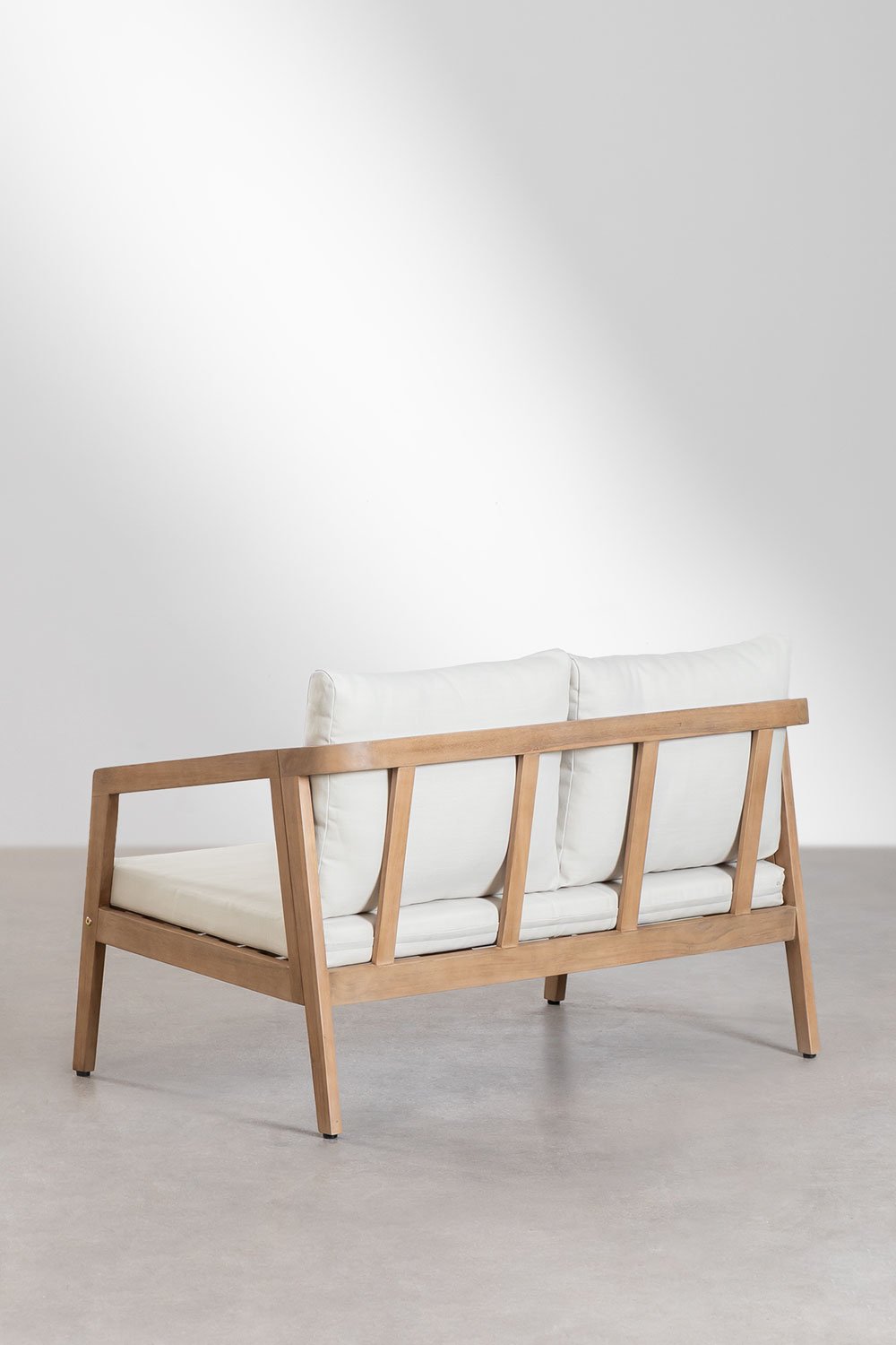 2-seater garden sofa in acacia wood Kaela, gallery image 5