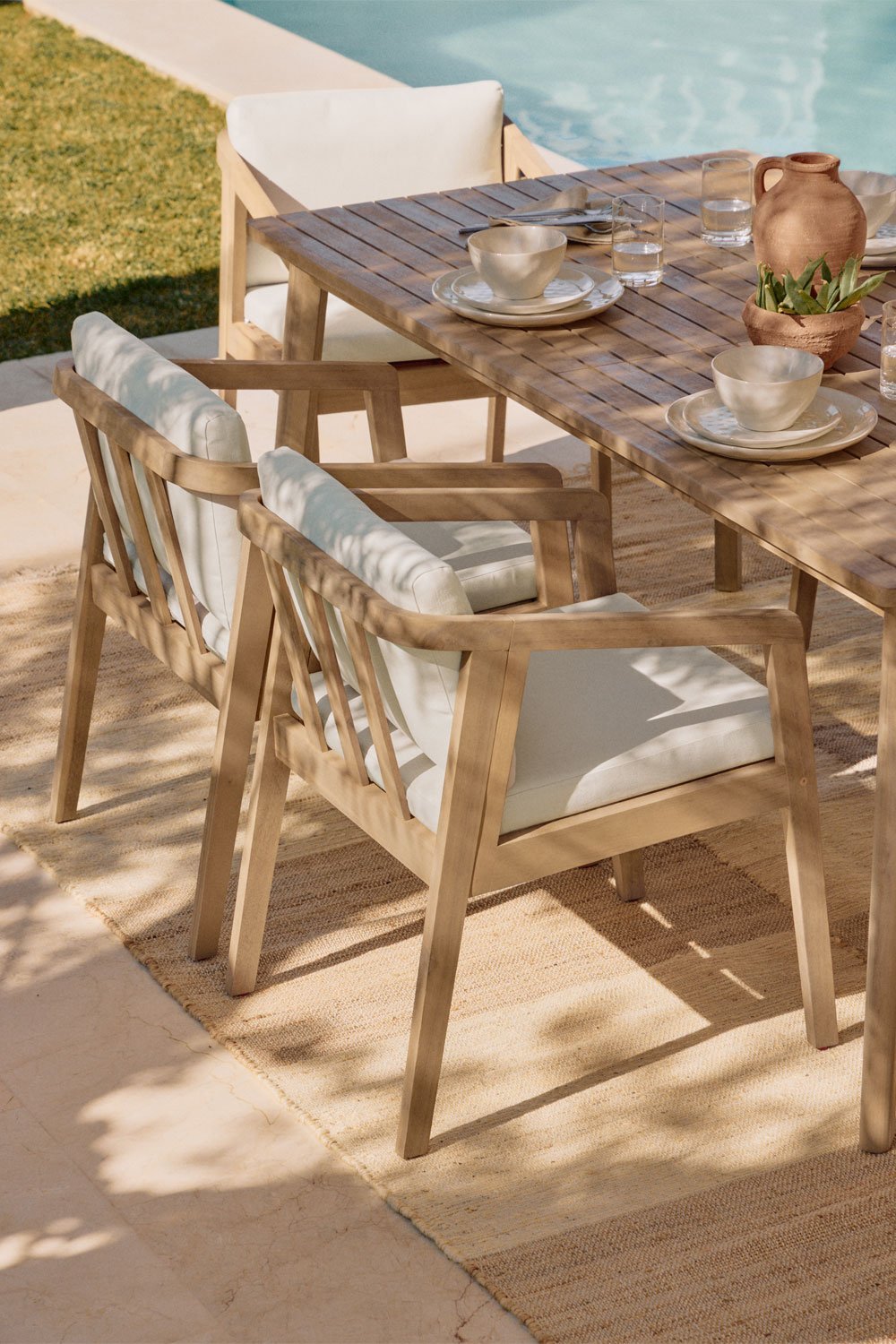 Kaela Acacia Wood Garden Chair, gallery image 2