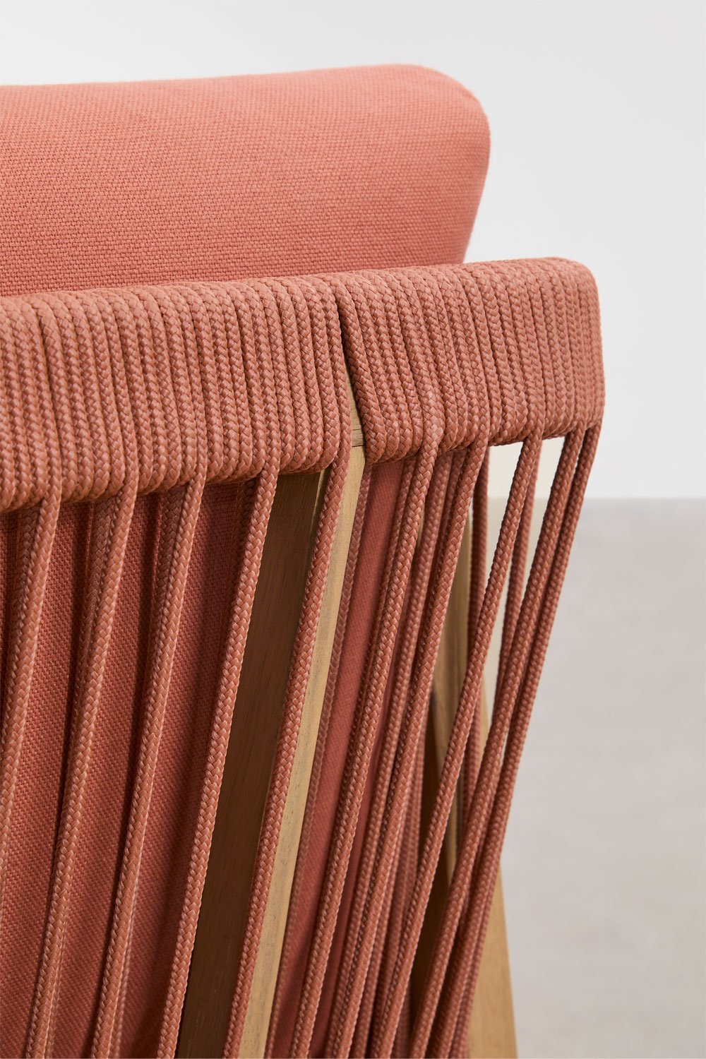 Pack of 2 Kaela armchairs in acacia wood and braided rope, gallery image 6