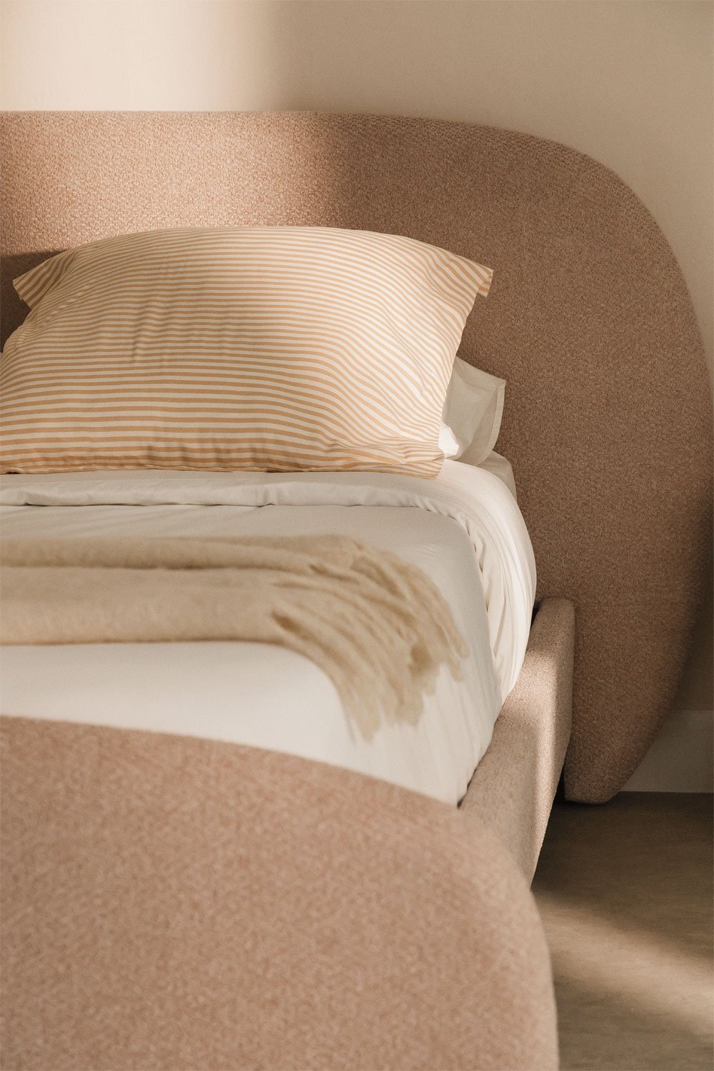 Brunel bouclé fabric bed, gallery image 2