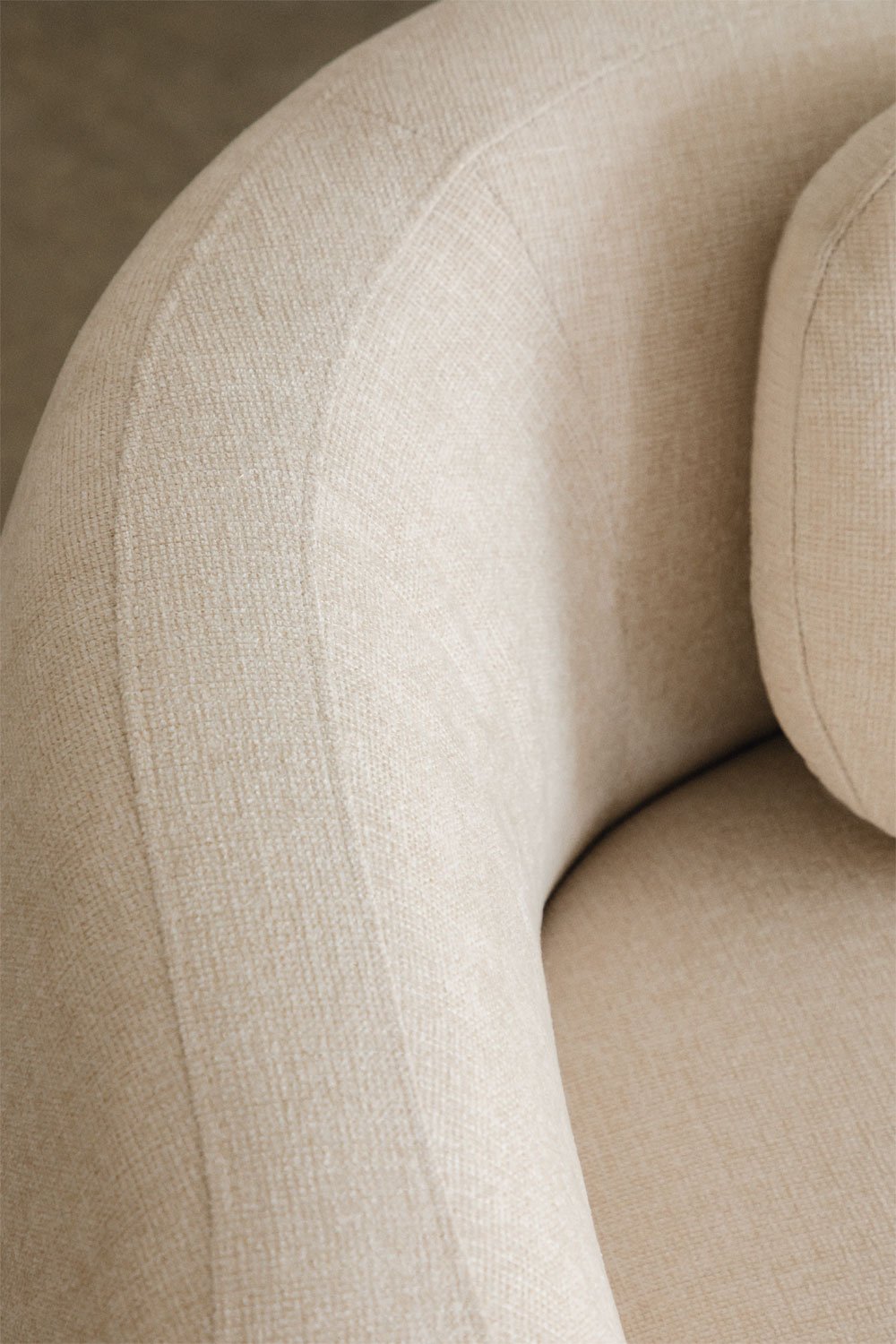 Left corner module for modular sofa in chenille Coquette, gallery image 2