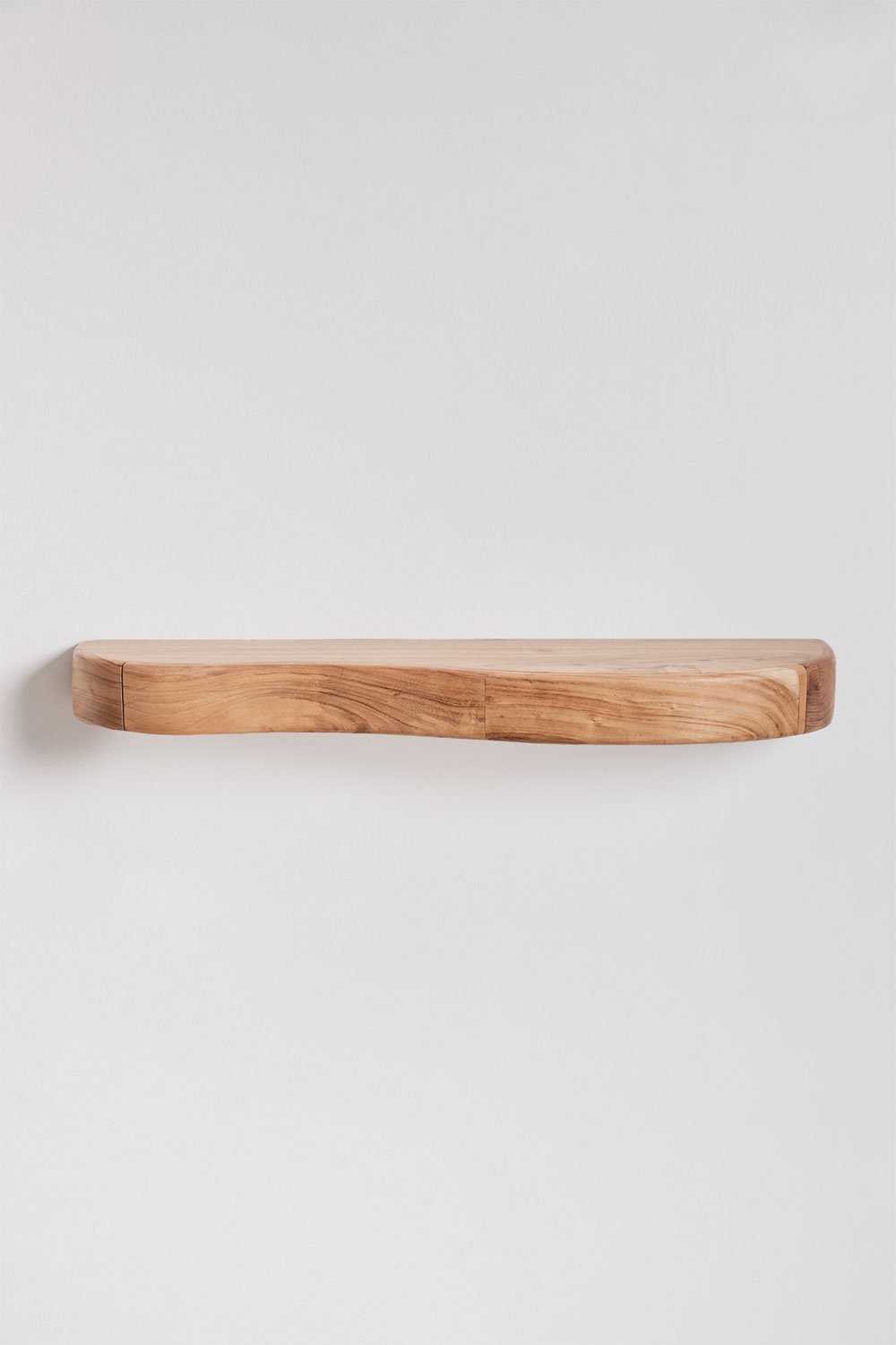 Set of 2 wall shelves with storage in acacia wood Nireimi, gallery image 2