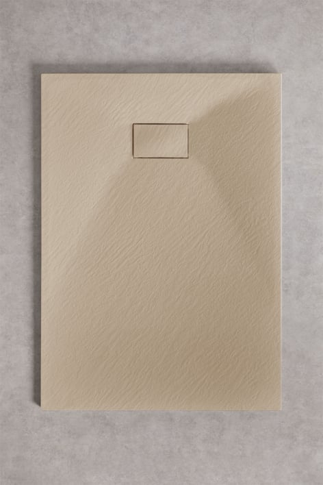 Rectangular non-slip extra-flat SMC resin shower tray 120x90 cm Light Sand Soho