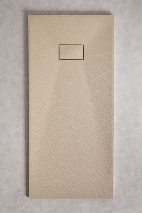 Rectangular non-slip extra-flat SMC resin shower tray 150x70 cm Light Sand Soho
