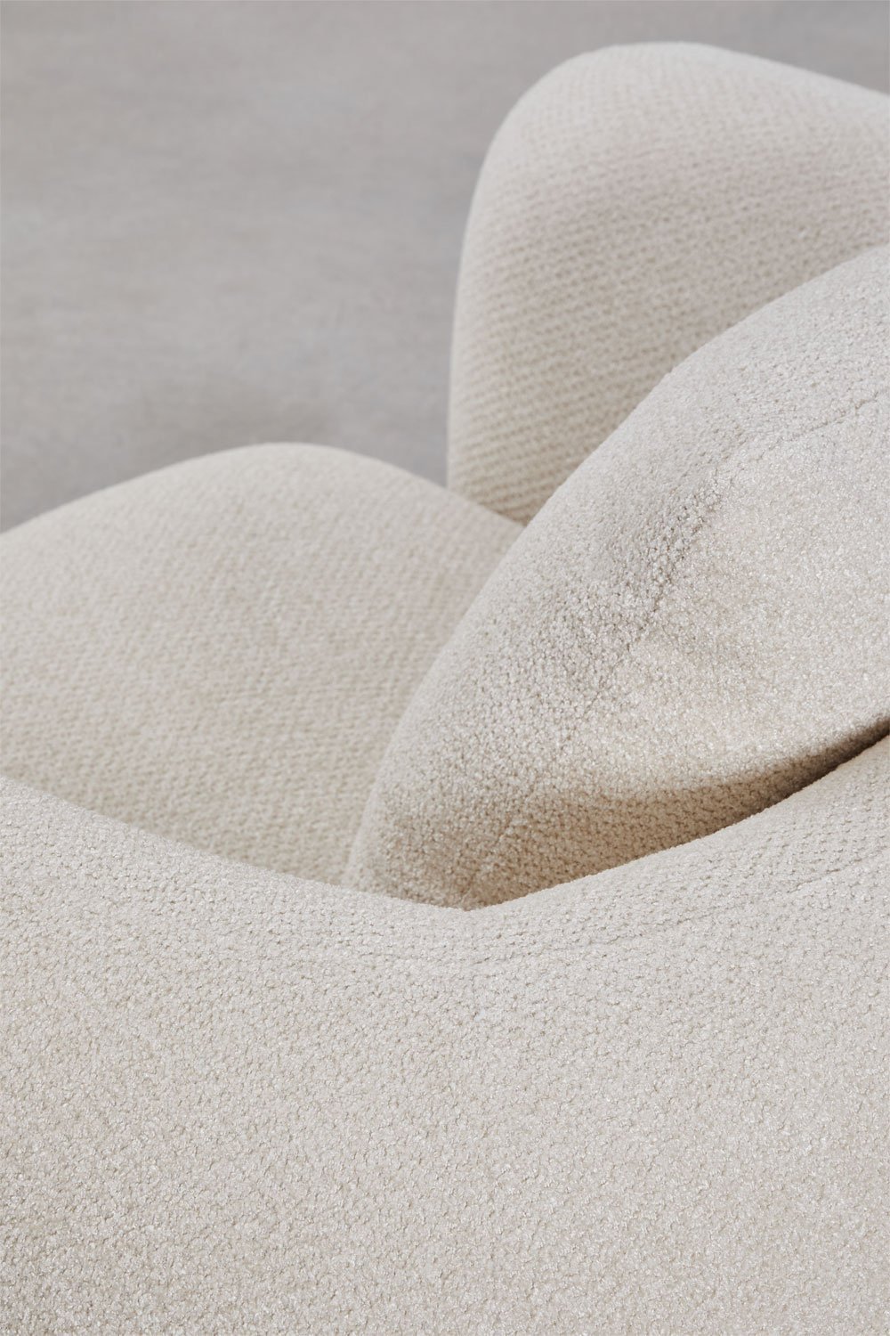 Living room set with 3-seater modular sofa, 2-seater sofa and armchair in Coco chenille, gallery image 11