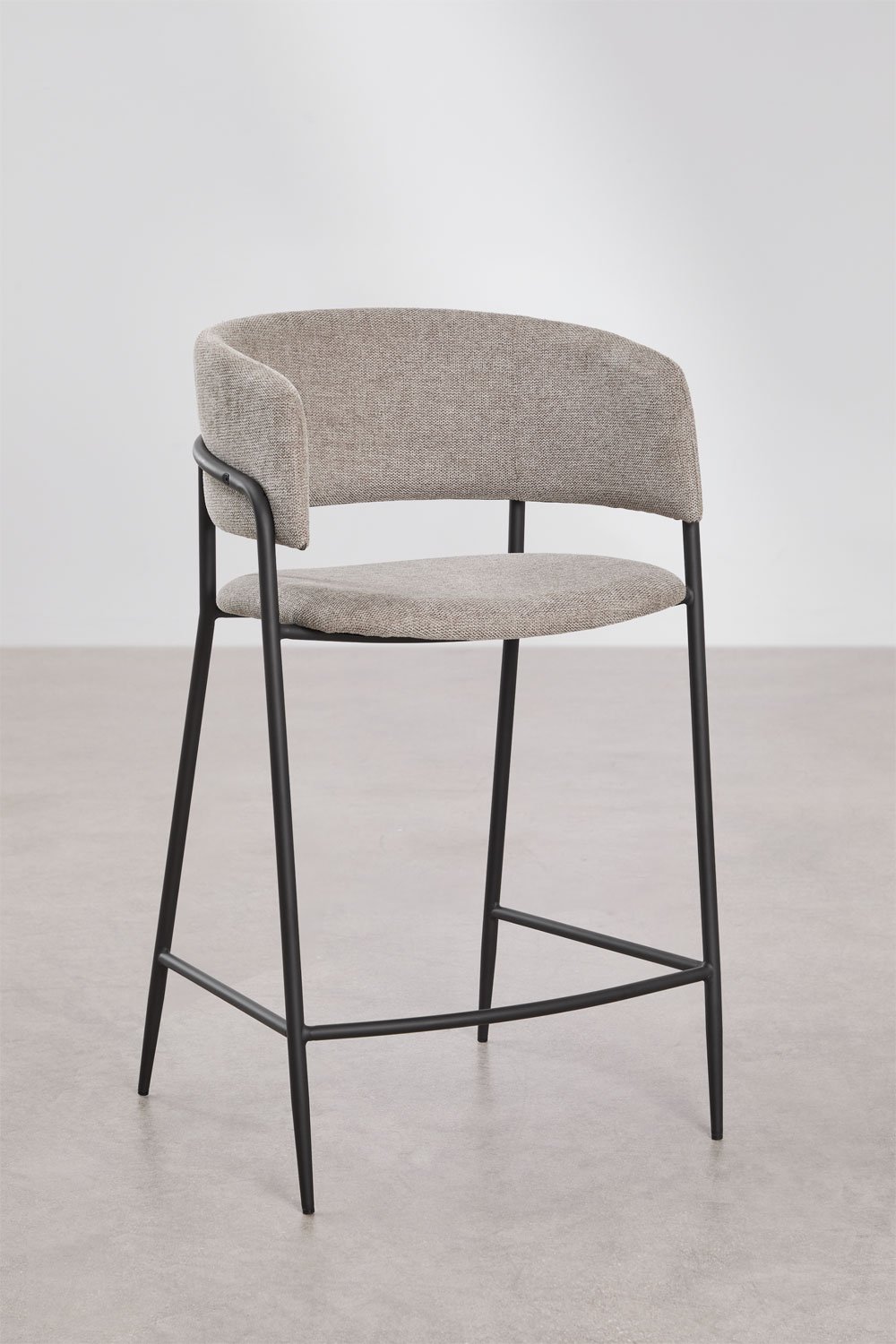 Pack of 2 Nalon upholstered high stools, gallery image 1