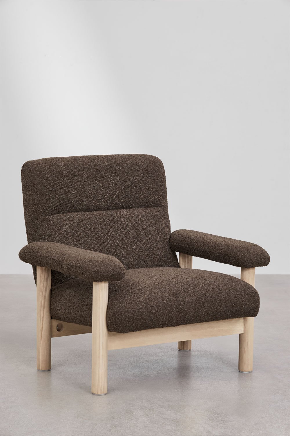 Bernia upholstered ash wood armchair, gallery image 3