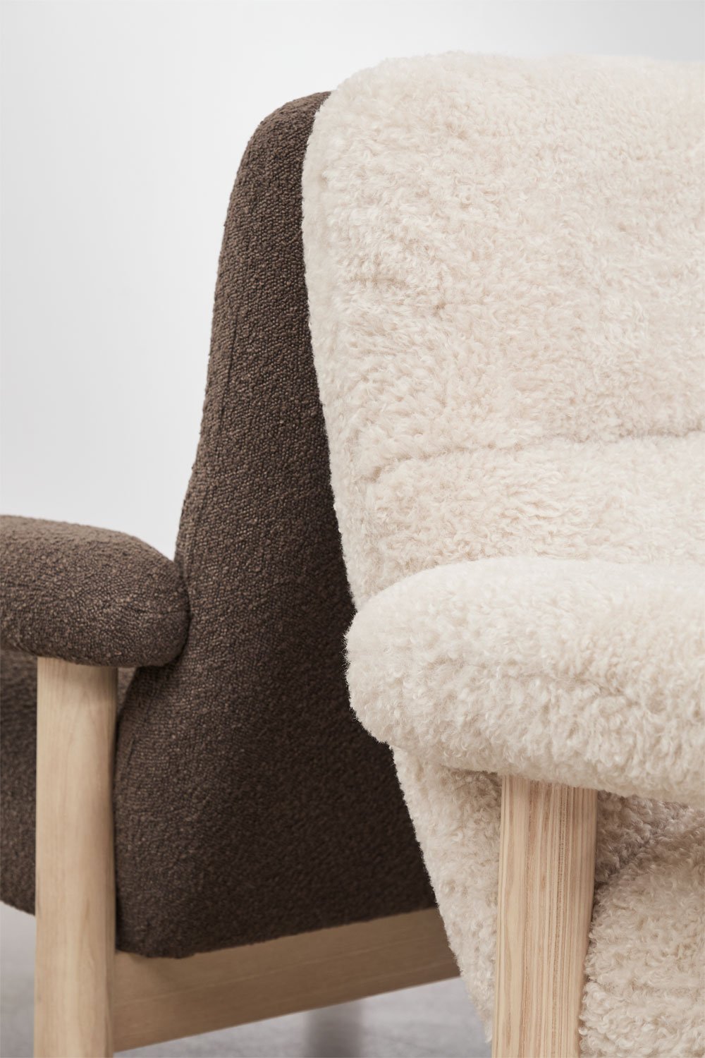 Bernia upholstered ash wood armchair, gallery image 9