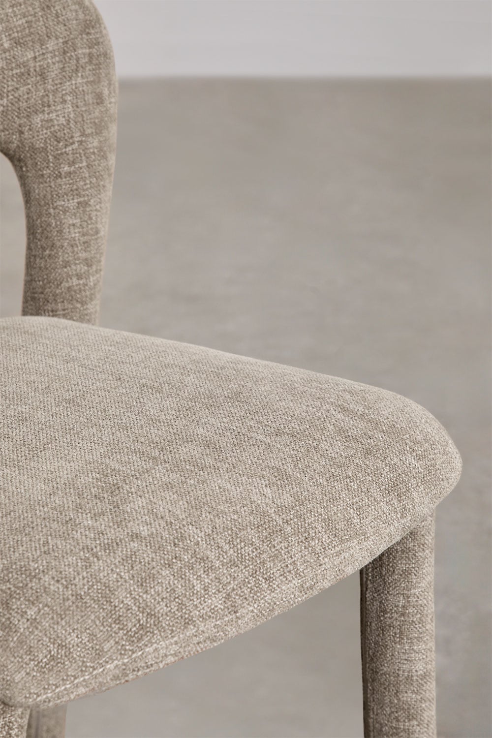 High stool 65 cm with taupe grey fabric backrest Brusel, gallery image 7