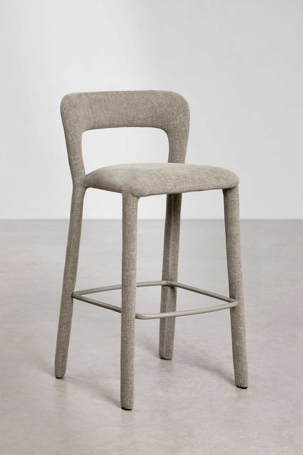 Pack of 4 high stools with upholstered backrest Brusel, gallery image 3