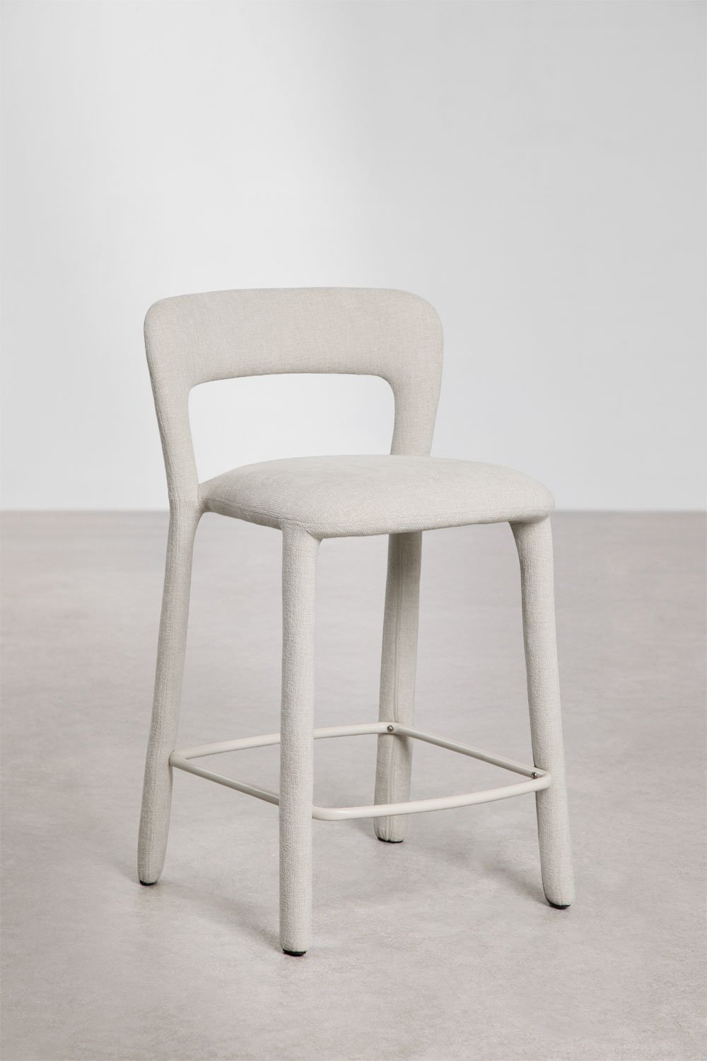 Pack of 4 high stools with upholstered backrest Brusel, gallery image 3